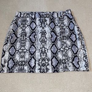 Shein Snakeskin Skirt with Slit in the Front